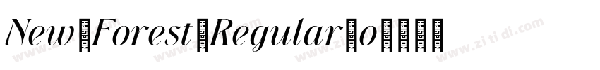 New Forest Regular o字体转换